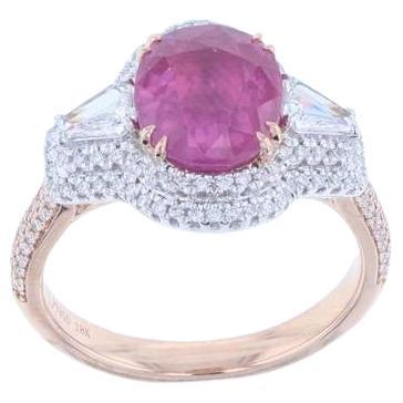 Le Vian Couture Ring Featuring Passion Ruby Vanilla Diamonds Set in P18 Two For Sale