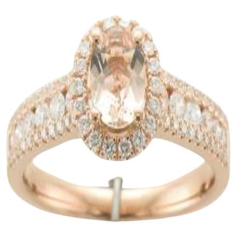 Le Vian Couture Ring featuring Peach Morganite Vanilla Diamonds set in 18K  For Sale