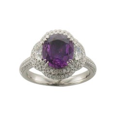 Anello Le Vian Couture con zaffiro viola e diamanti vaniglia incastonati in PLT