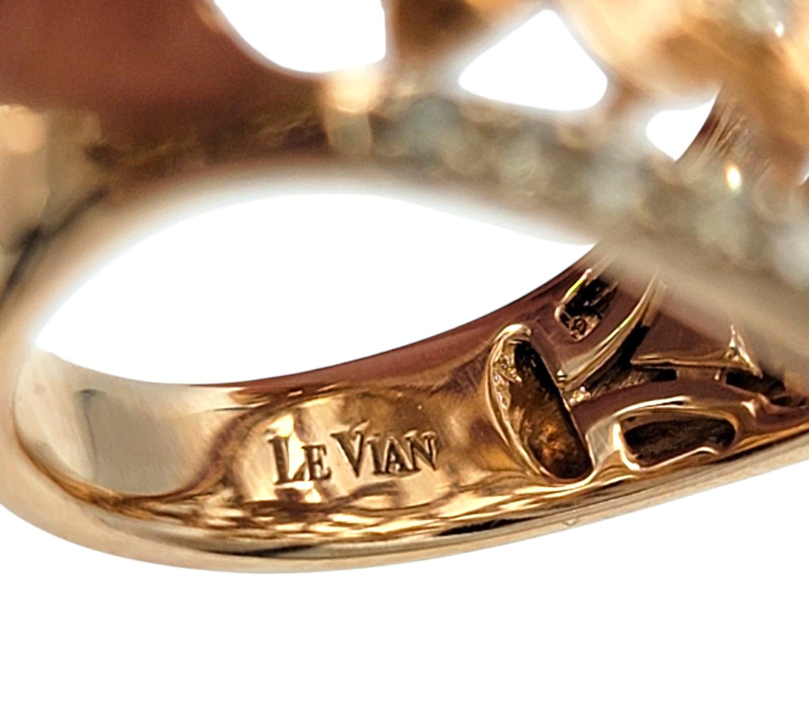 Le Vian collectionrazy, bague fleur allongée à diamants en or rose 14 carats en vente 1