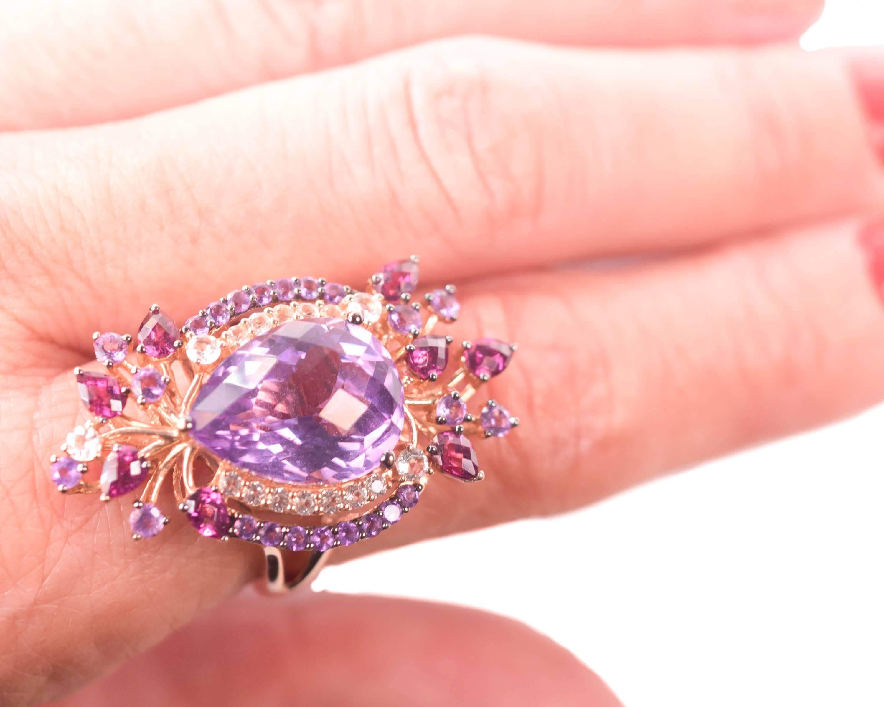 Le Vian Crazy Collection Multi Stone Ring in 14 Karat Strawberry Rose Gold