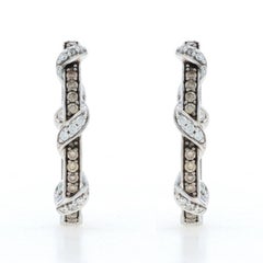 Le Vian Desert Diamond Crossover Inside-Out Hoop Earrings White Gold 14k 1.00ctw