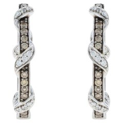 Le Vian Desert Diamond Crossover Inside-Out Hoop Earrings White Gold 14k 1.00ctw