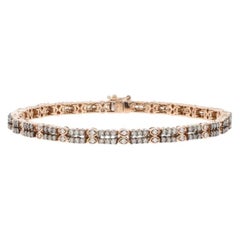 Le Vian Desert Diamond Link Bracelet 7" - Or rose 14k Rond brillant 2.50ctw