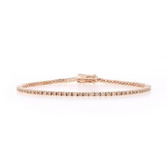 Bracciale Tennis con Diamanti del Deserto di Le Vane da 7 1/2" - Oro Rosa 14k Rotondo 1.50ctw