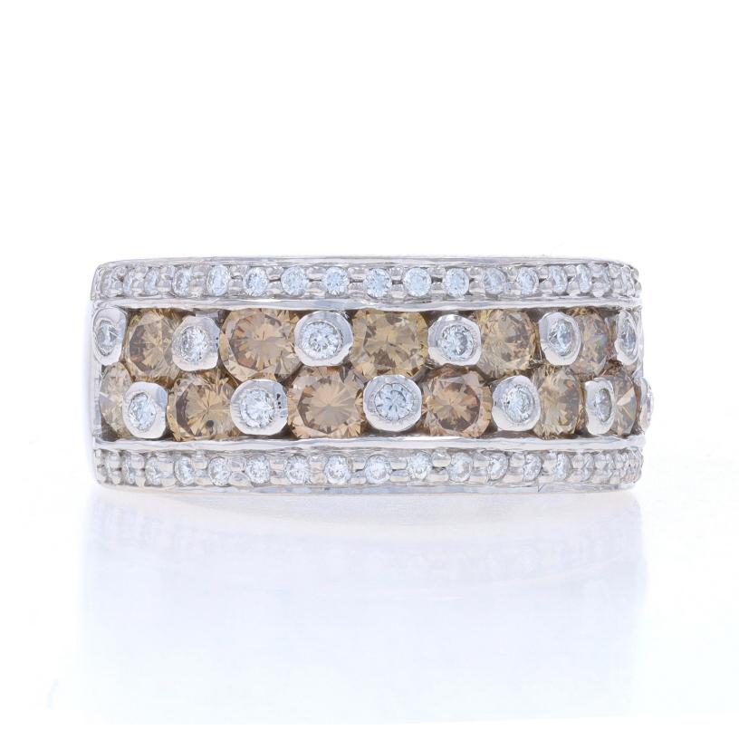 Retail Price: $3900

Size: 6 3/4
Sizing Fee: Up 1/2 a size for $40

Brand: Le Vian

Metal Content: 14k White Gold

Stone Information

Natural Diamonds
Carat(s): 1.75ctw
Cut: Round Brilliant
Color: Chocolate & G - H
Clarity: SI1 - SI2

Total Carats: