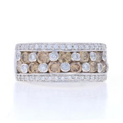 Le Vian Bague cocktail grappe de diamants en or blanc 14 carats rond 1,75 ctw