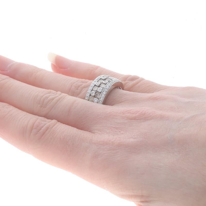 Women's Le Vian Diamond Cluster Cocktail Band - White Gold 14k Round 1.75ctw Ring For Sale