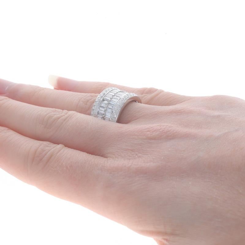 Women's Le Vian Diamond Cluster Cocktail Band - White Gold 18k Bag 1.55ctw Ring Sz 6 3/4 For Sale
