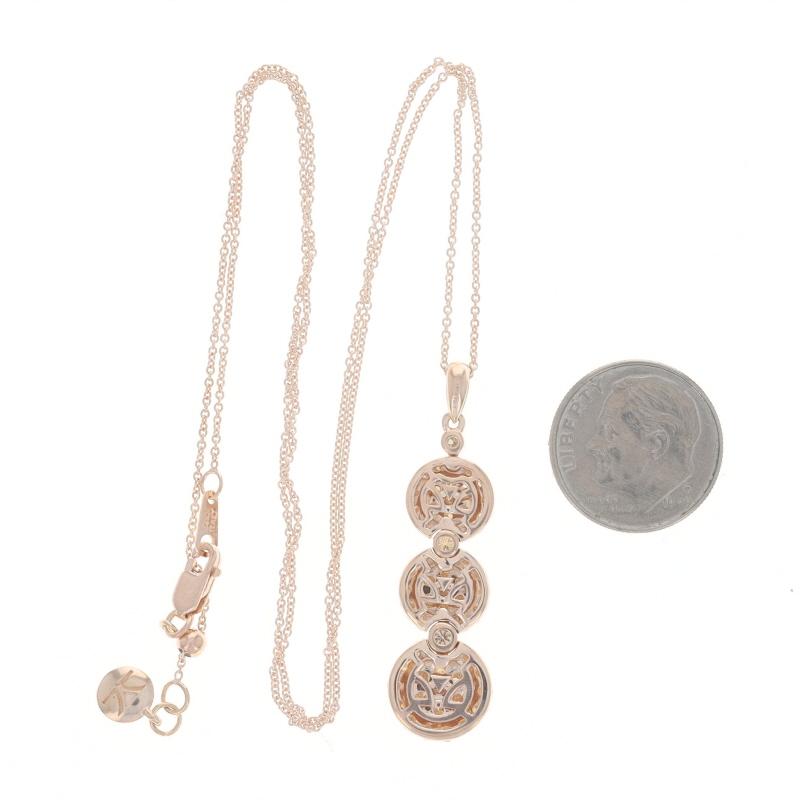 Donna Le Vian - Collana a raggiera con diamanti in oro rosa 14k - Cerchi rotondi da 1,50 carati - Regolare in vendita