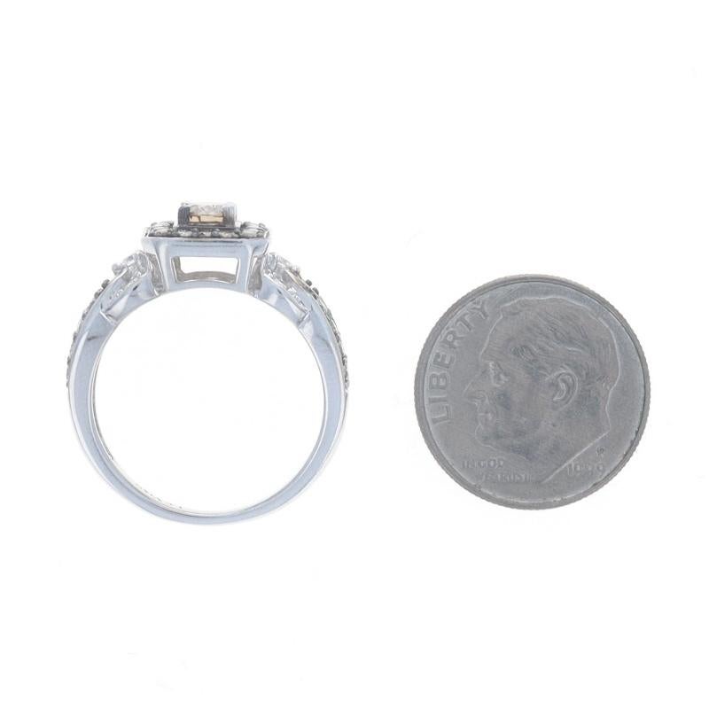 Women's Le Vian Diamond Cluster Halo Ring White Gold 14k Round Brilliant 1.00ctw For Sale