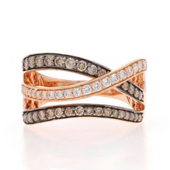 Le Vian Diamond Crossover Band - Rose Gold 14k Round .75ctw Limited Edition Ring
