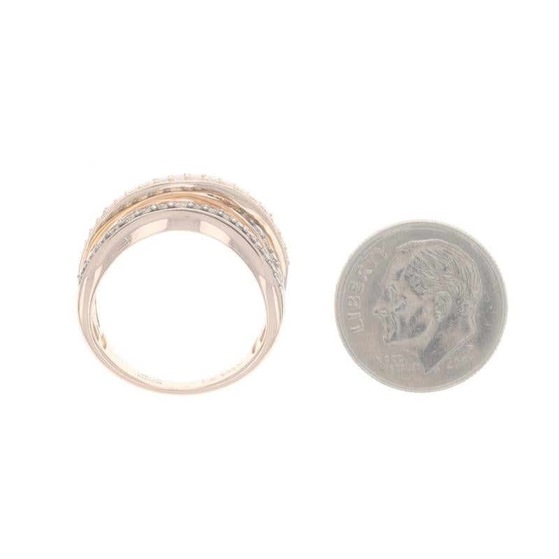 Le Vian Diamond Crossover Band - Rose Gold 14k Round .75ctw Limited Edition Ring For Sale 1
