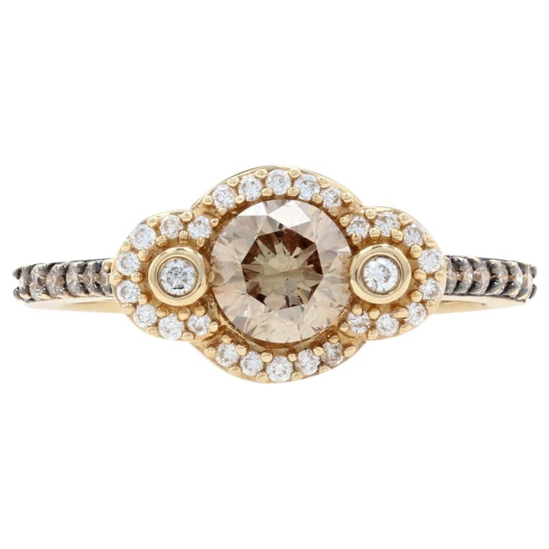 Le Vian 14K Yellow Gold Round Chocolate Brown Diamond Bridal Wedding