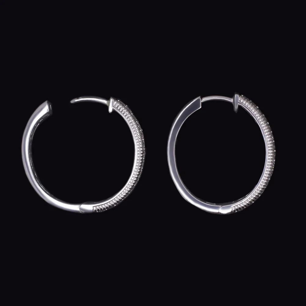 Le Vian Diamond Hoop Earrings in 14K White Gold – 0.50 Carat (Zeitgenössisch) im Angebot