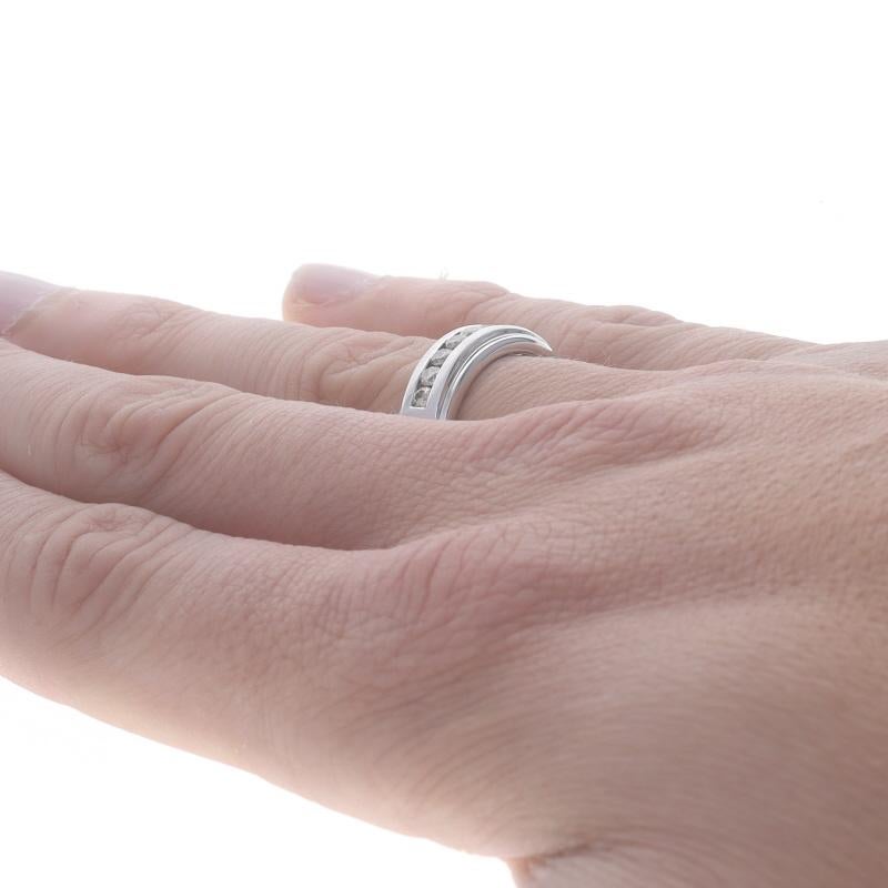 Le Vian Diamond Men's Wedding Band - White Gold 14k Round Brilliant .38ctw Chann For Sale 1