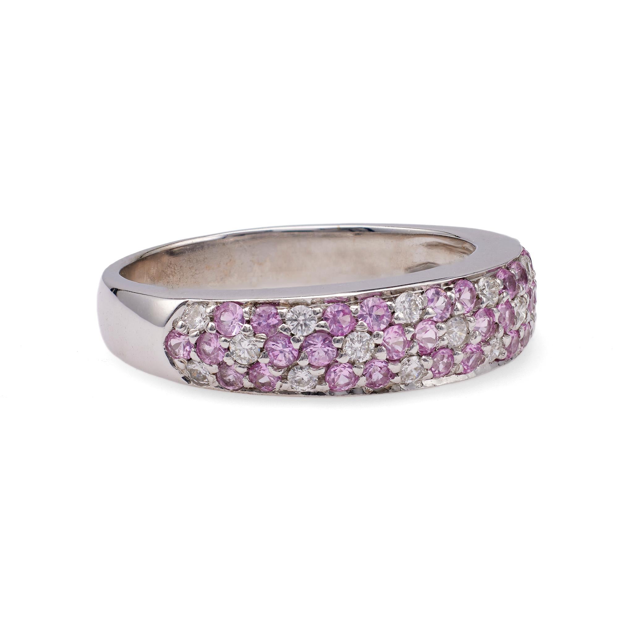 Le Vian Diamond Pink Sapphire 14k White Gold Ring In Excellent Condition For Sale In Beverly Hills, CA