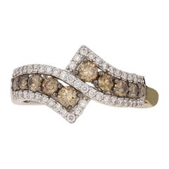 Le Vian Diamond Ring, 14 Karat White Gold Bypass 1.04 Carat