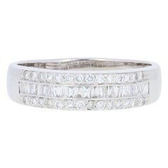 Le Vian Diamond Ring, 18 Karat White Gold Wedding Anniversary Baguette .55 Carat