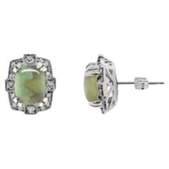 Le Vian Earrings Featuring Aquaprase Turquoise, Vanilla Topaz