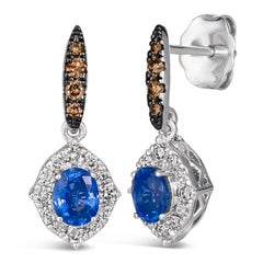 Le Vian Earrings Featuring Blueberry Sapphire Chocolate Diamonds