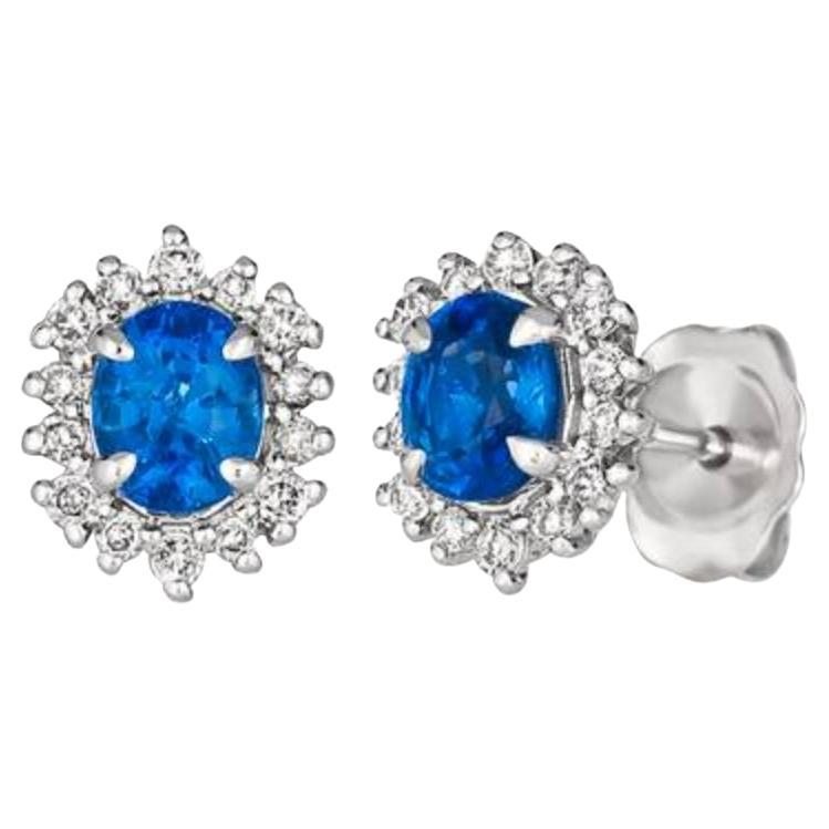 Le Vian-Ohrringe mit blauen Beeren-Saphir-Akt-Diamanten