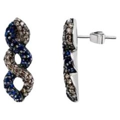 Ohrringe "Le Vian" mit blauem Beeren-Saphir aus 18 Karat Vanilla-Gold