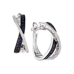 Le Vian Earrings Featuring Blueberry Sapphire Vanilla Diamonds Set in 14K