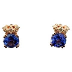 Ohrringe von Le Vian mit Blaubeer Tansanit und nudefarbenen Diamanten