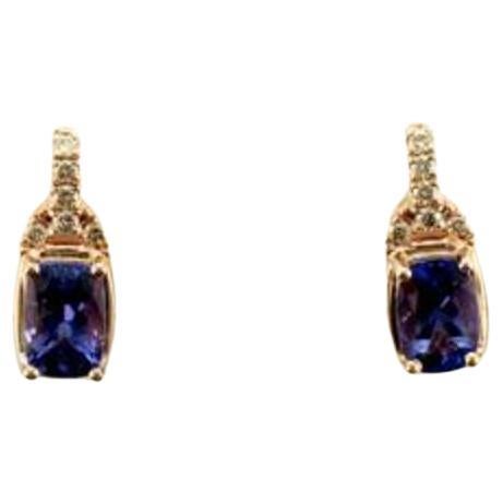 Le Vian Earrings Featuring Blueberry Sapphire Nude Diamonds For Sale at