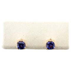 Le Vian Earrings Featuring Blueberry Tanzanite Set in 14K Strawberry Gold