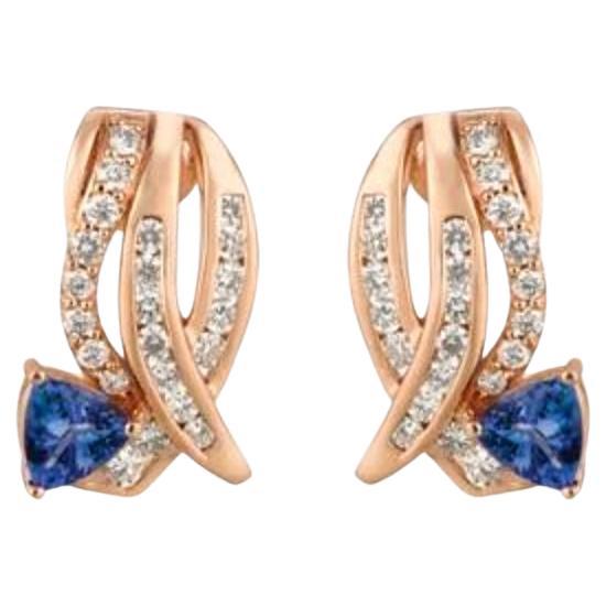 Le Vian Earrings Featuring Blueberry Tanzanite Vanilla Diamonds Set in 14K