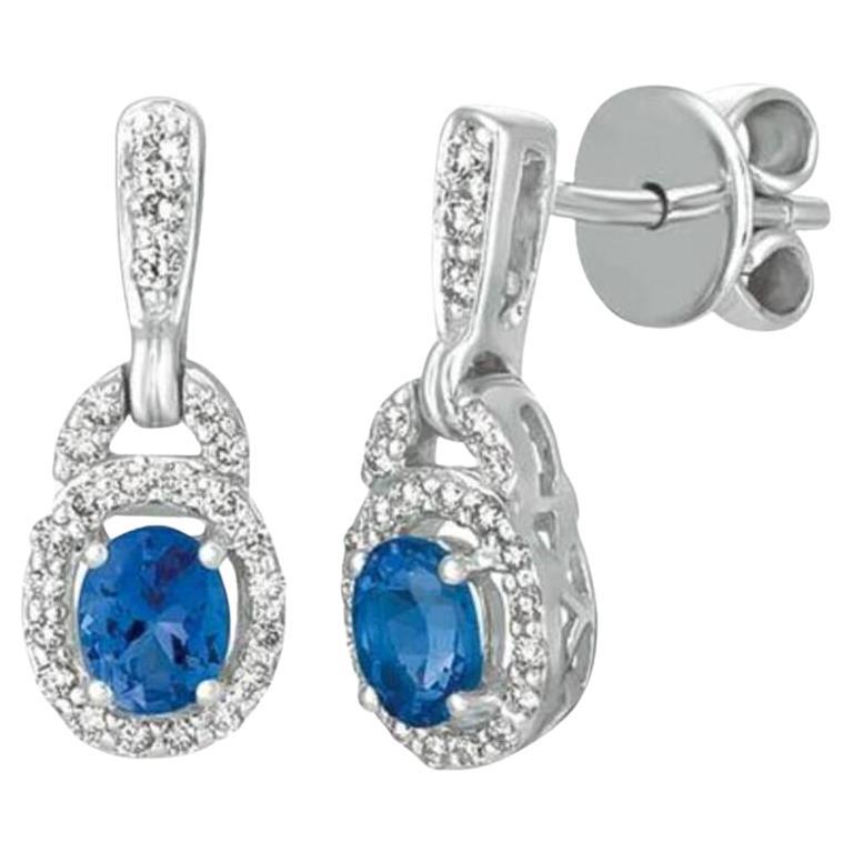 Le Vian Earrings Featuring Blueberry Tanzanite Vanilla Diamonds Set in 14K Vanil