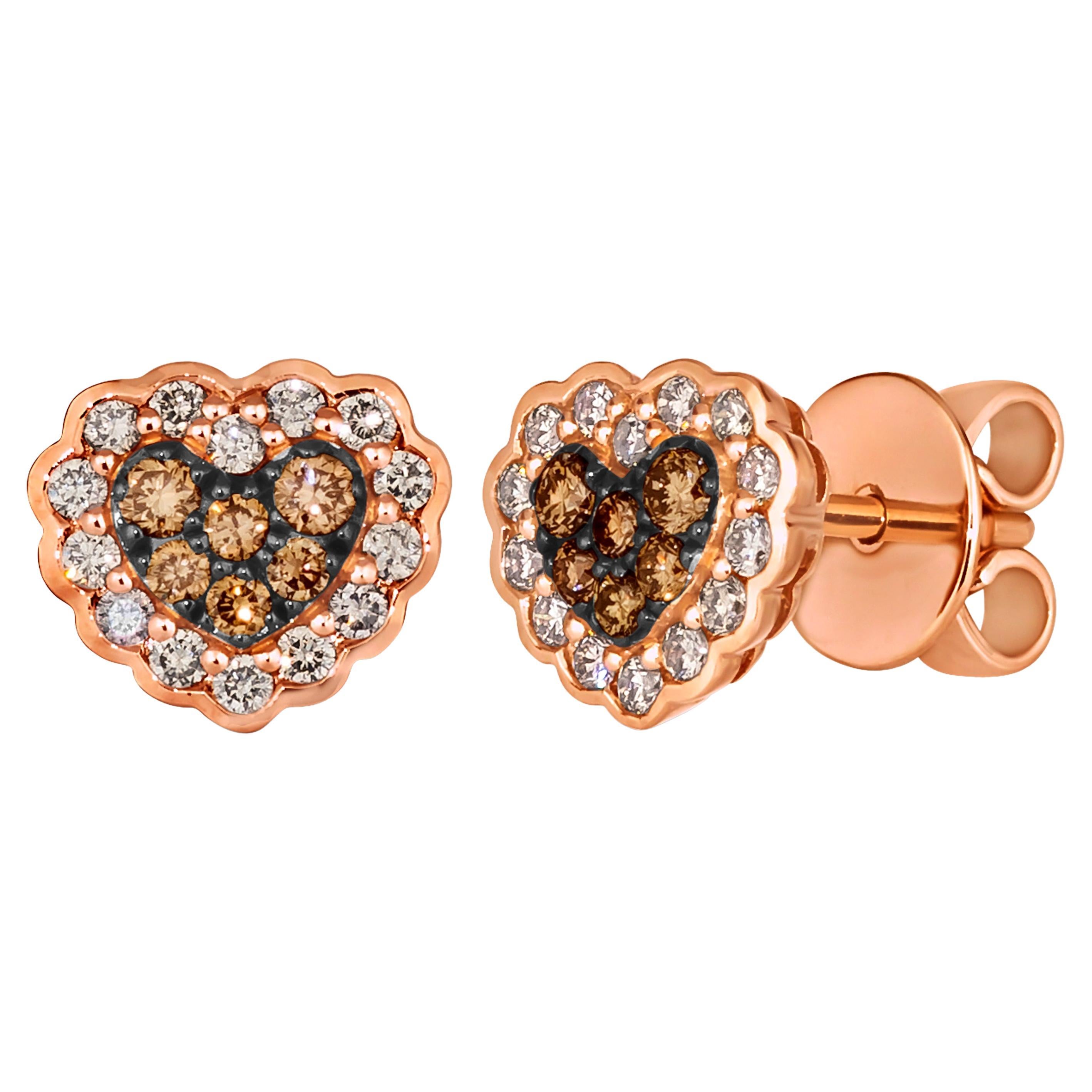 Le Vian Earrings featuring Chocolate Diamonds, Nude Diamonds set in 14K