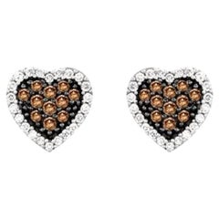Ohrringe von Le Vian mit schokoladenbraunen Diamanten und vanillefarbenen Diamanten, gefasst in 14K