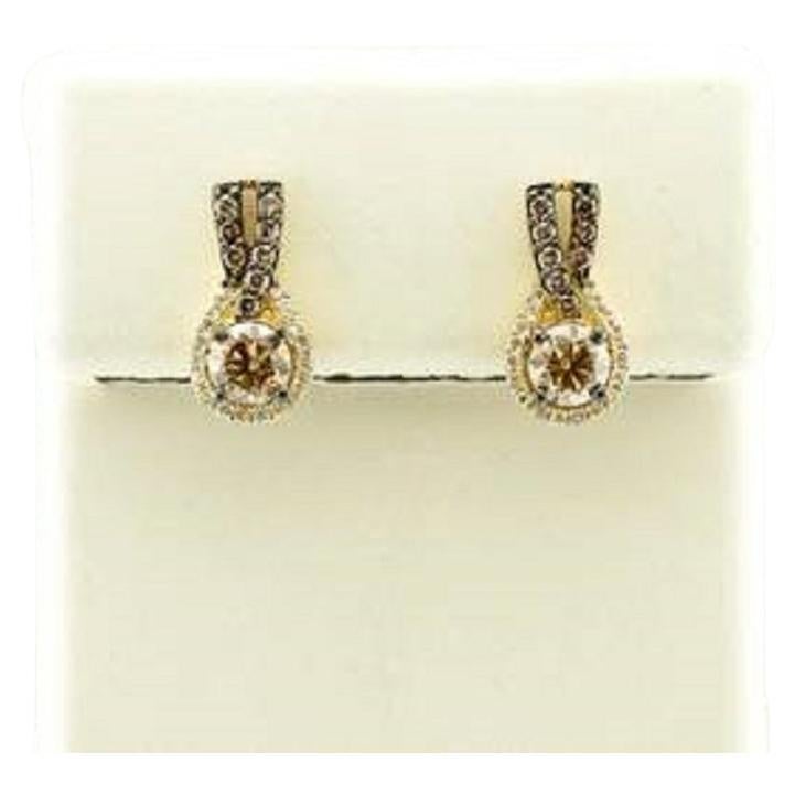 Le Vian Earrings featuring Chocolate Diamonds, Vanilla Diamonds set in 14K For Sale