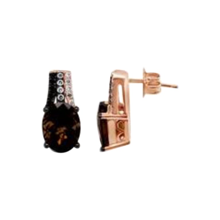 Pendientes Le Vian con Cuarzo Chocolate Diamantes Zarzamora