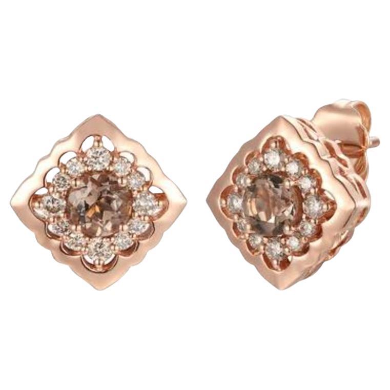 Le Vian Earrings Featuring Chocolate Quartz Chocolate Diamonds For Sale