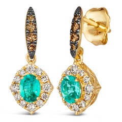 Le Vian Earrings featuring Costa Smeralda Emeralds Chocolate Diamonds, Nude
