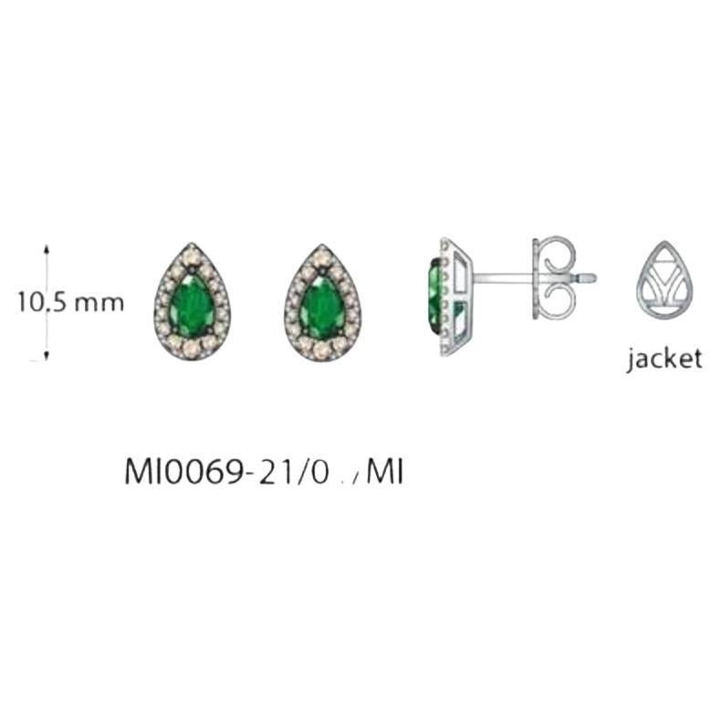 Le Vian Earrings Featuring Costa Smeralda Emeralds Nude Diamonds For Sale
