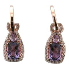 Le Vian Earrings Featuring Cotton Candy Amethyst Vanilla Diamonds