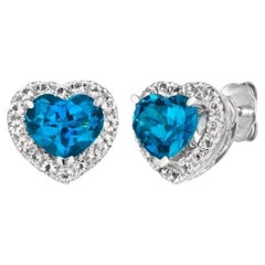 Le Vian-Ohrringe mit tiefseeblauem Topas und Vanilla-Topas