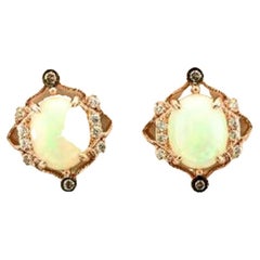 Boucles d'oreilles Le Vian avec opale napolitaine, diamants couleur chocolat et diamants
