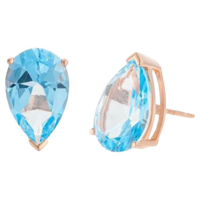 Ohrringe von Le Vian mit ozeanblauem Topas in SLV Erdbeergold gefasst