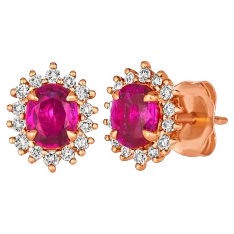 Le Vian Earrings featuring Passion Ruby Nude Diamonds For Sale