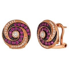 Le Vian Earrings Featuring Passion Ruby Vanilla Diamonds