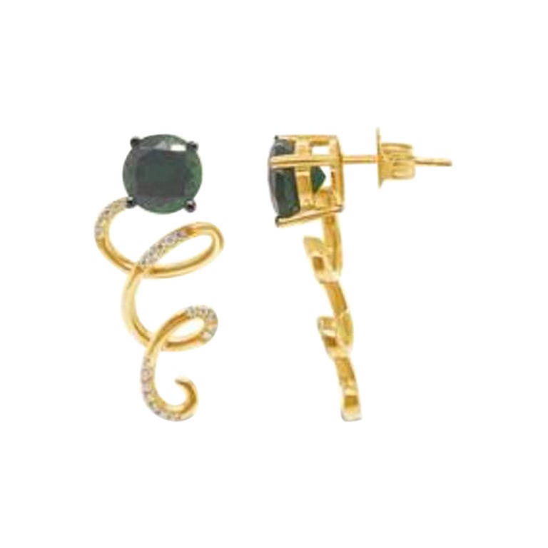 Pendientes Le Vian con diamantes de vainilla de diópsido de pistacho en venta