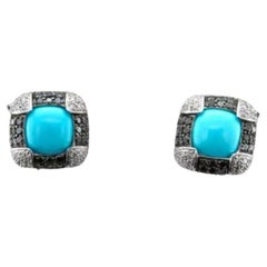 Le Vian Earrings featuring Robins Egg Blue Turquoise Blackberry Diamonds
