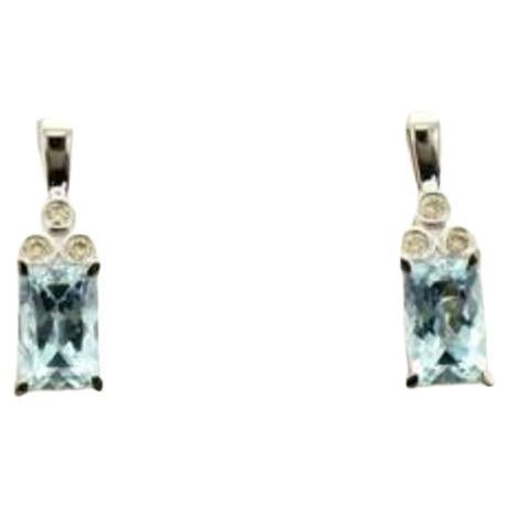 Le Vian Earrings featuring Sea Blue Aquamarine Nude Diamonds For Sale