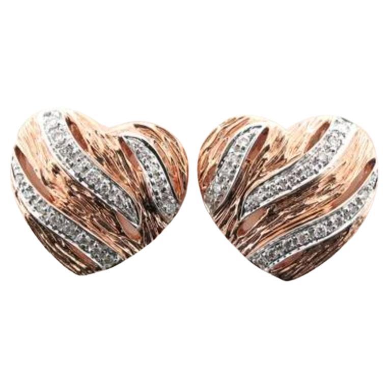 Le Vian Earrings Featuring Vanilla Diamonds Set in 14K Strawberry Gold